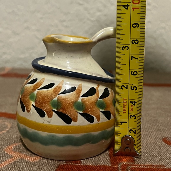 A T Gio Mexican Signed Pottery Creamer/ Milk Pitcher 3" Height - Picture 6 of 6